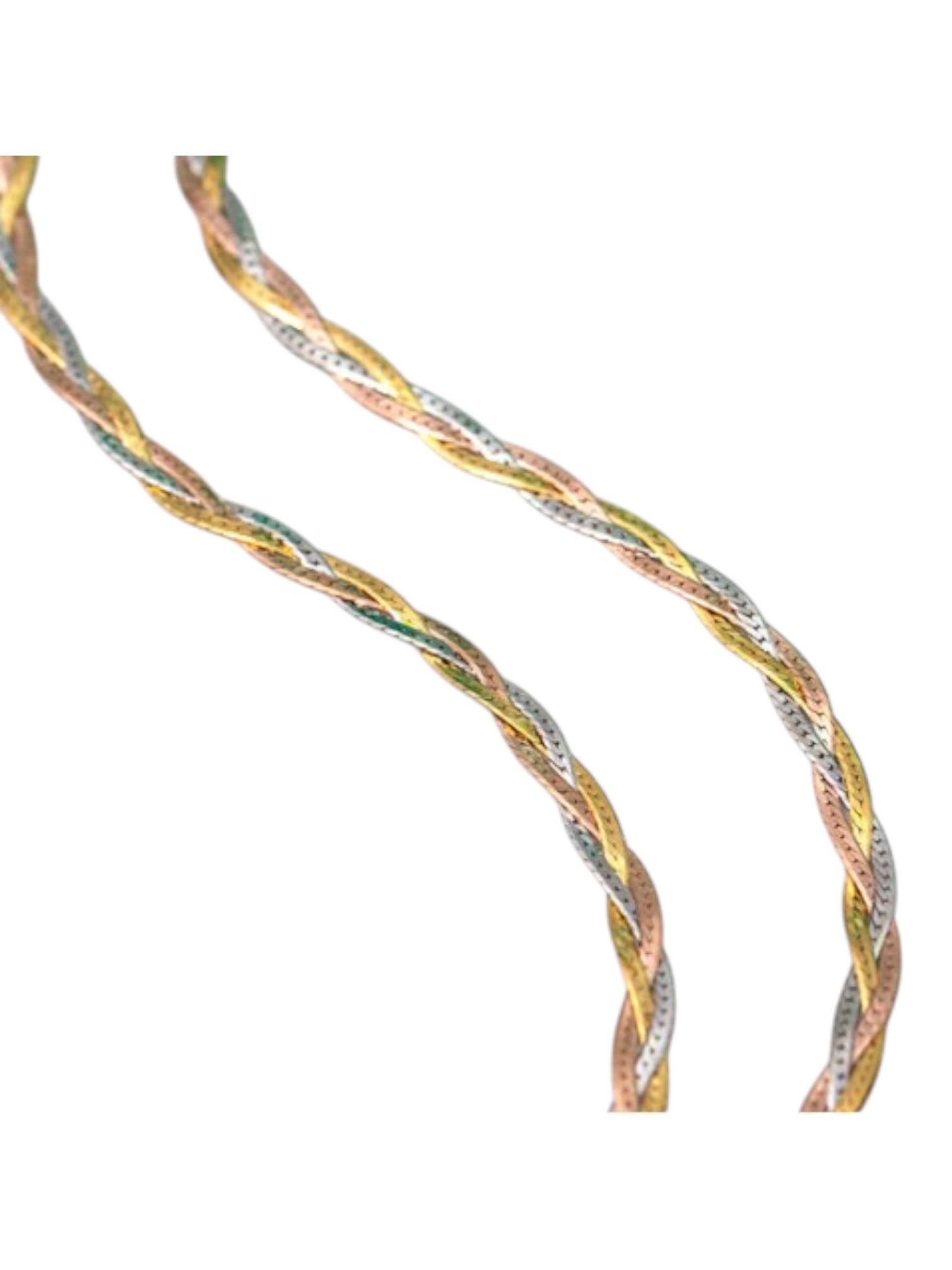 Triple Tone Braided 925 Silver Anklet By Kesardeep Impex For Women